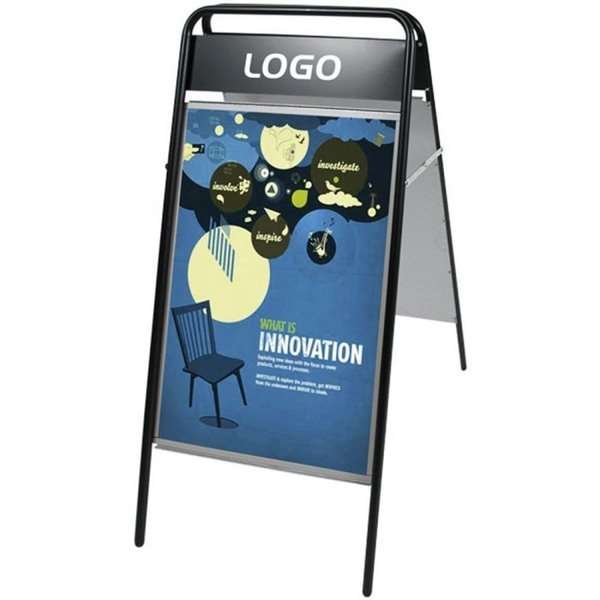 Expo Sign Pavement Board with logo plate, black, 50 x 70 cm #3