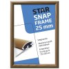 Alu snap frame, 25 mm, A4, wooden finish #1