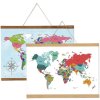 Wood Poster Hanger Magnetic, dark, 50 cm set #6
