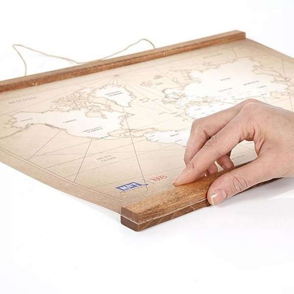 Wood Poster Hanger Magnetic, dark, 50 cm set #18