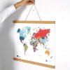 Wood Poster Hanger Magnetic, dark, 50 cm set #16