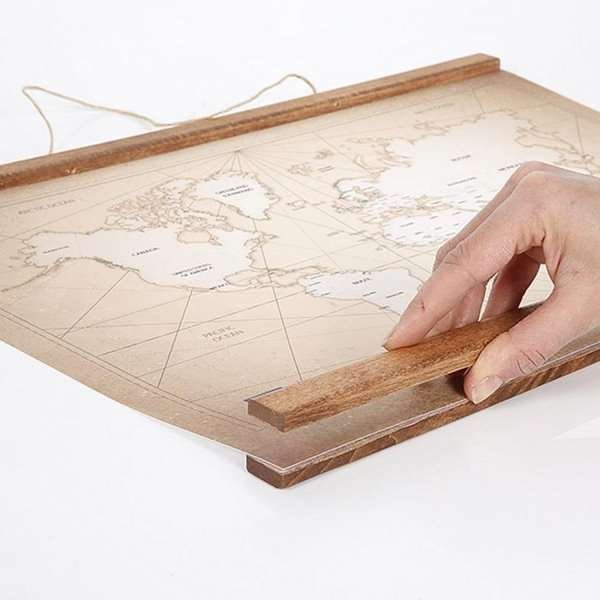 Wood Poster Hanger Magnetic, dark, 50 cm set #7