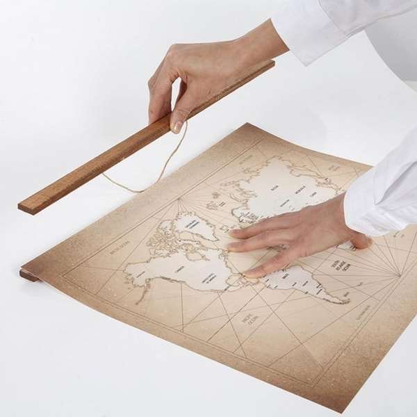 Wood Poster Hanger Magnetic, dark, 50 cm set #9