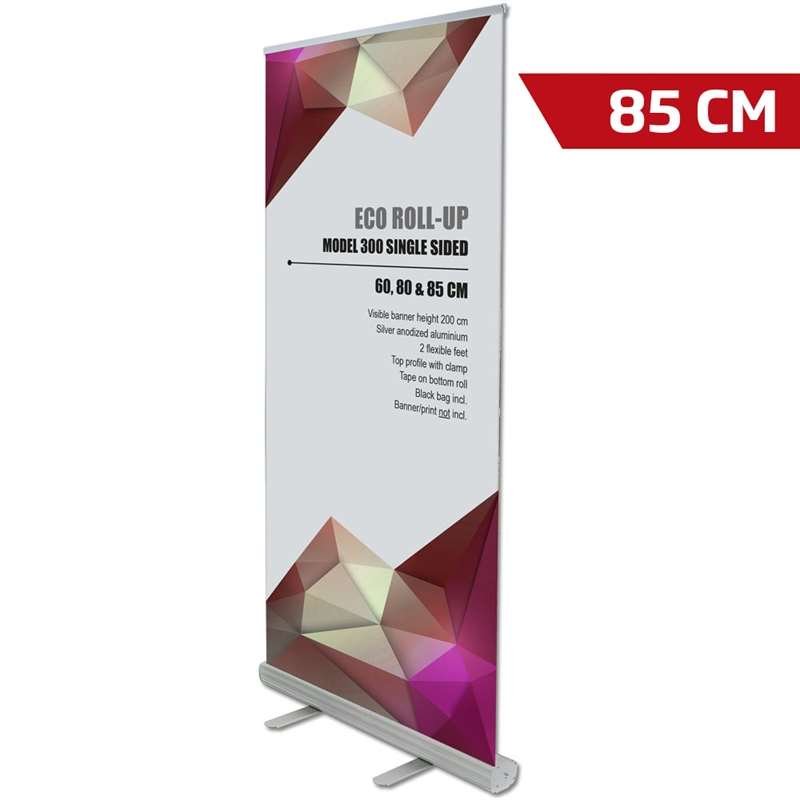 Eco Roll-up, single-sided, 85 cm, aluminum/silver, incl. bag, banner and print #1