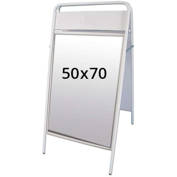 Expo Sign Pavement Board with logoplate, white, 50 x 70 cm #1