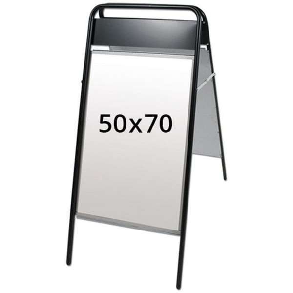 Expo Sign Pavement Board with logo plate, black, 50 x 70 cm #1