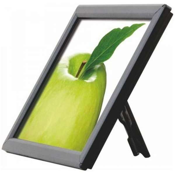 Opti snap frame, 14 mm, A4, black, with fitting support #7