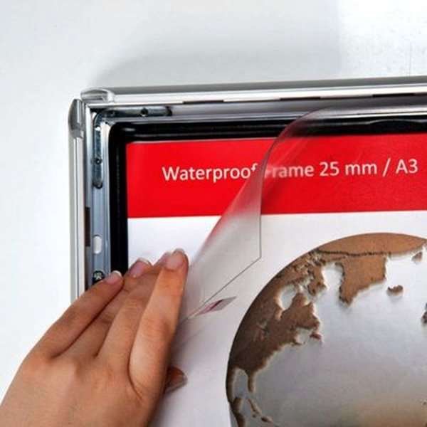 Alu snap frame watersafe, 25 mm, A4, silver #3