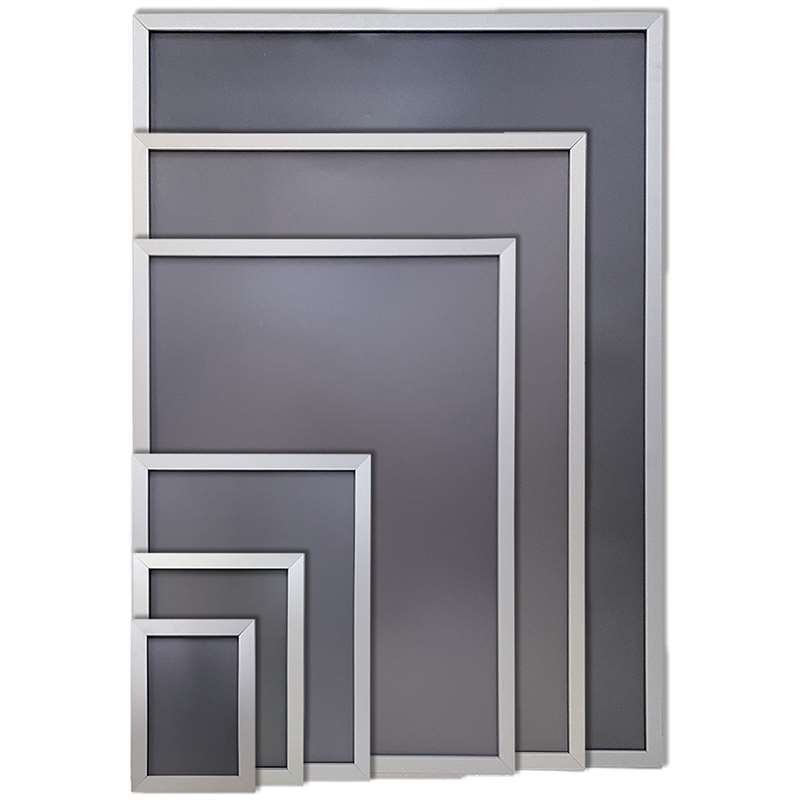 Alu snap frame, silver, 20 mm flat profile, A5 #7