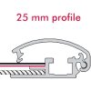 Alu snap frame 25 mm, 50 x 70, stainless steel look #2