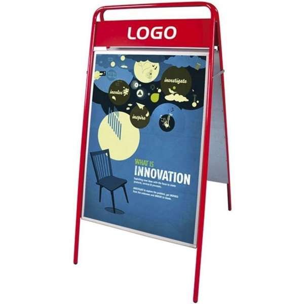 Expo Sign Pavement Board with logo plate, red, 50 x 70 cm #2