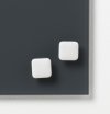 Magnets in white leather look, 2-pack #1
