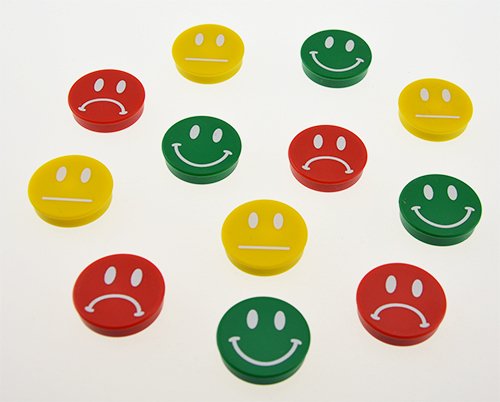 Smiley magnet - Red/sad smiley #2
